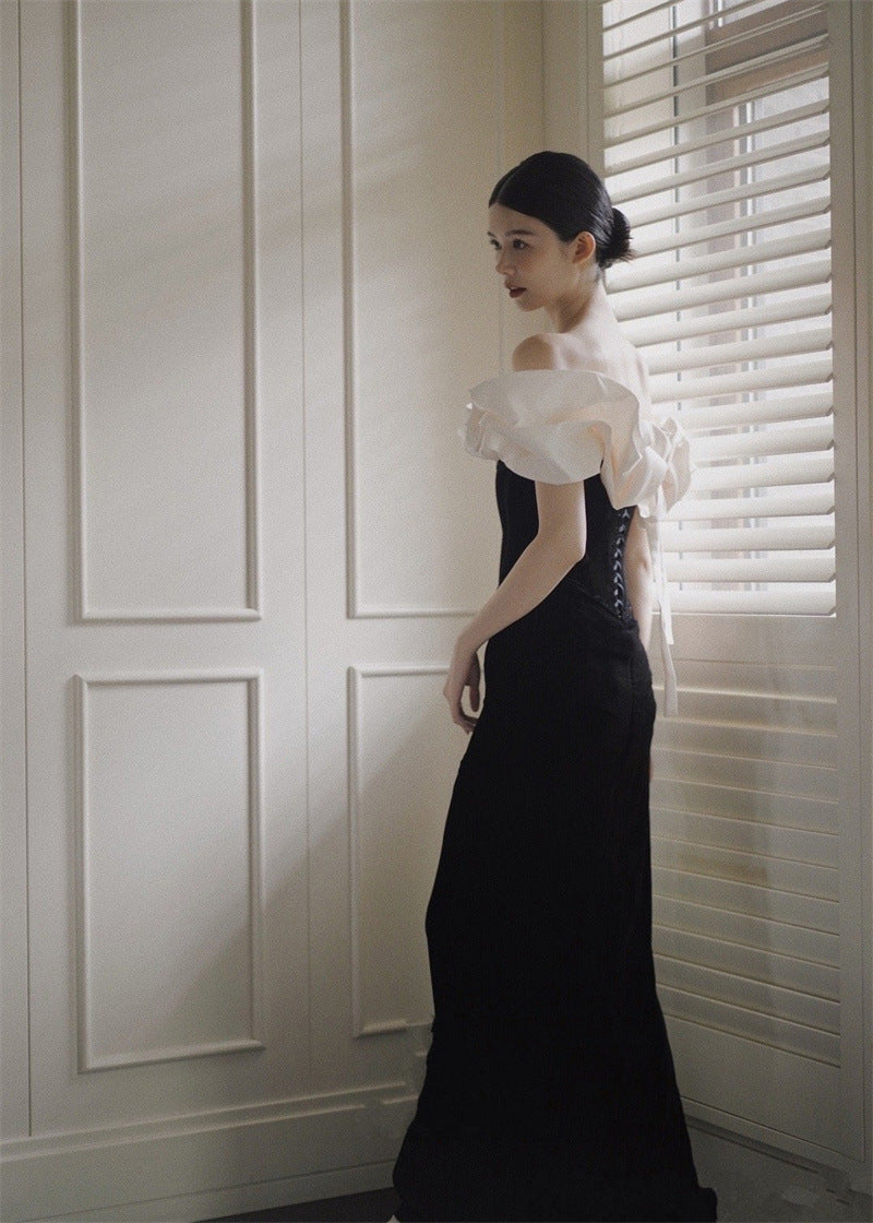 French Satin Evening Dress