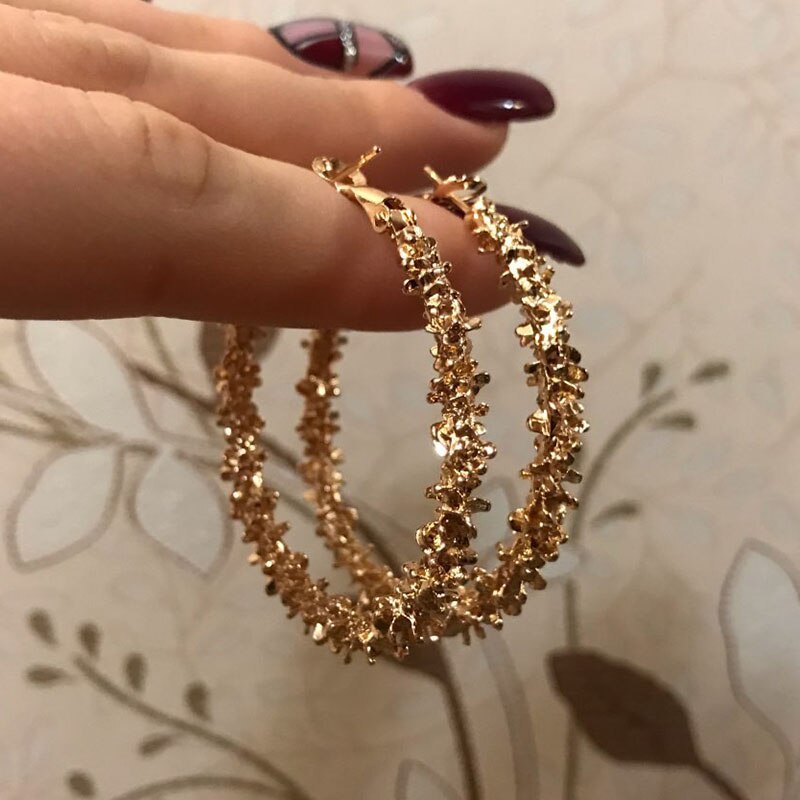 Braided Unique Hoop Earrings.