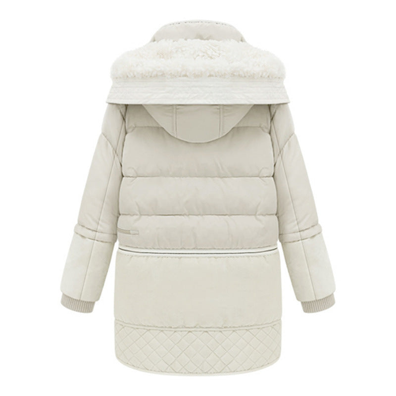 Noire Blanc Elegance Lambswool Coat