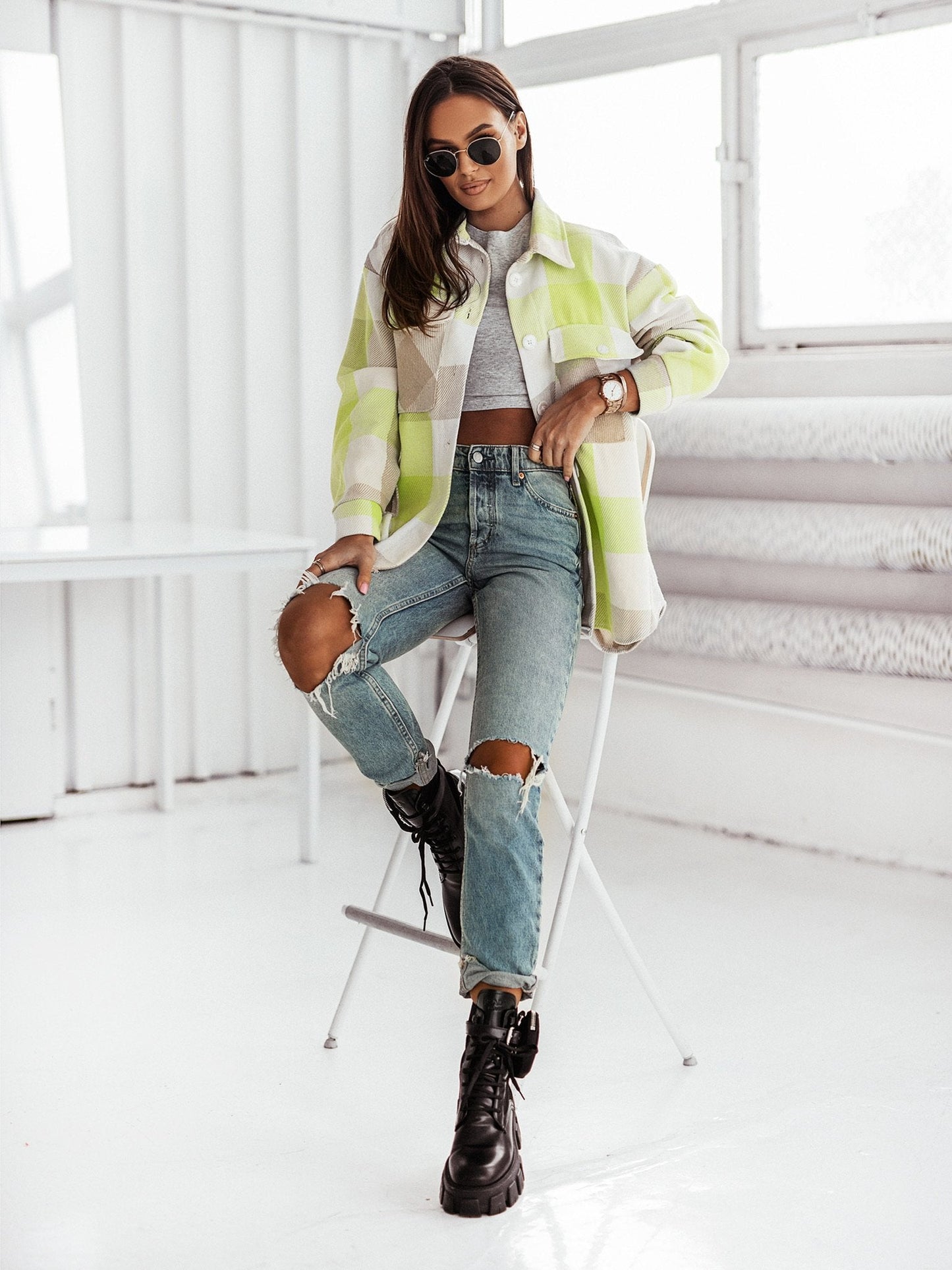 A Total Babe Plaid Shirt