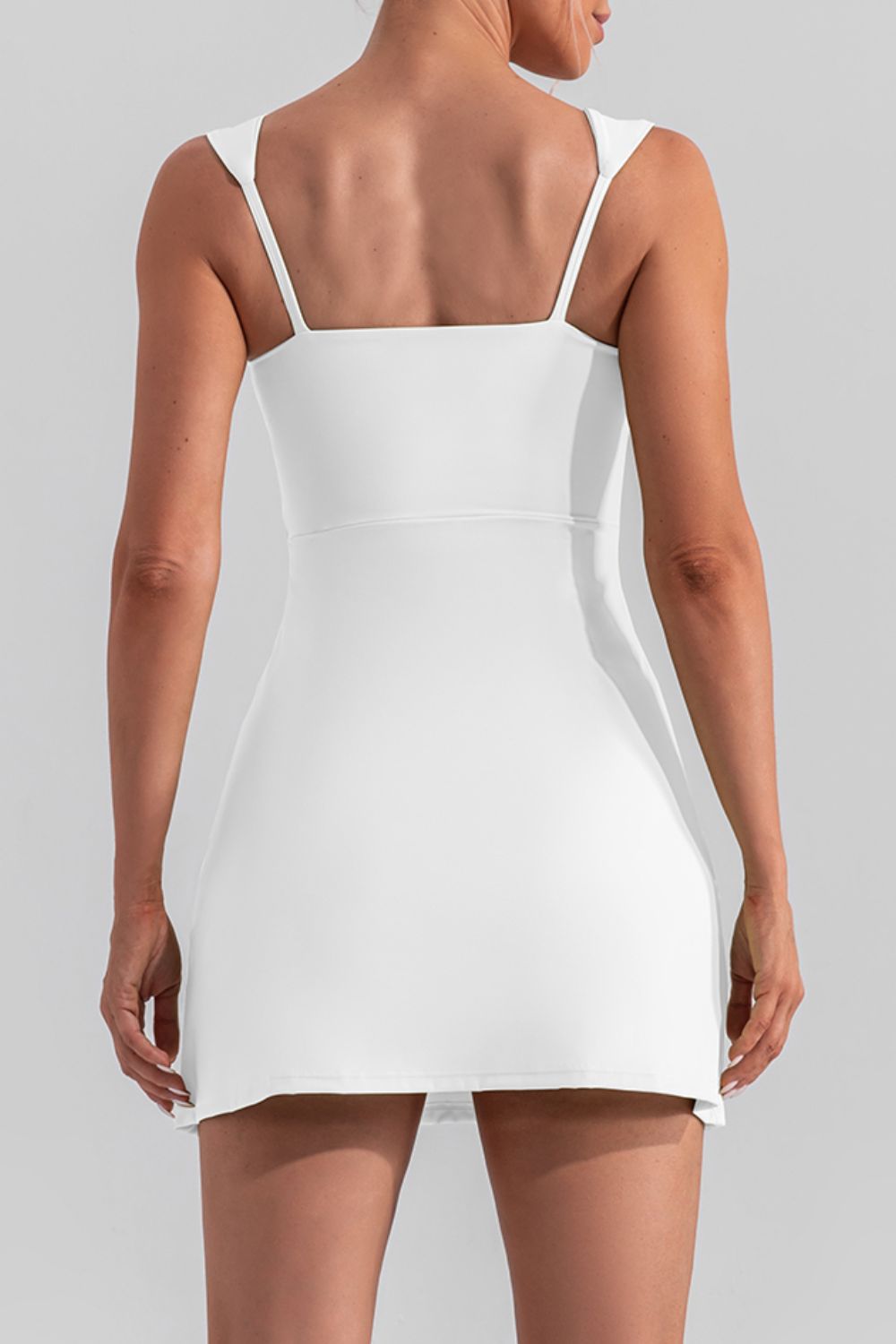 Active Mini Dress w/ Square Neck Sleeveless