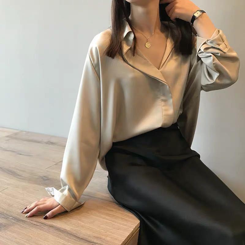 Luxe Charmeuse Silk Satin Shirt