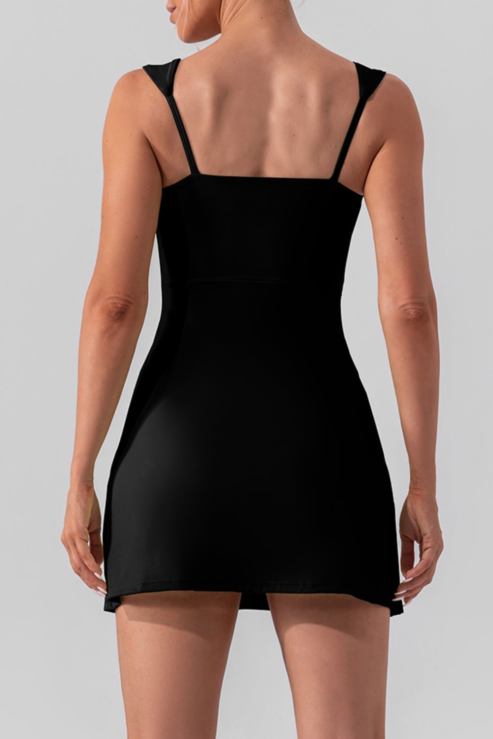 Active Mini Dress w/ Square Neck Sleeveless