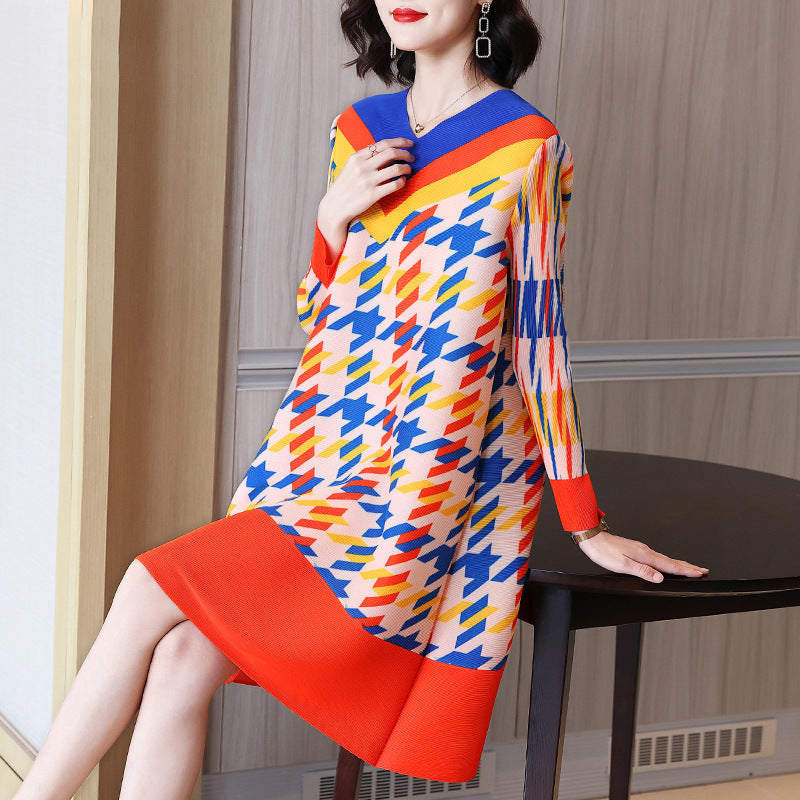 French Allure Spring Style Luxury Dress w/ Long Sleeves