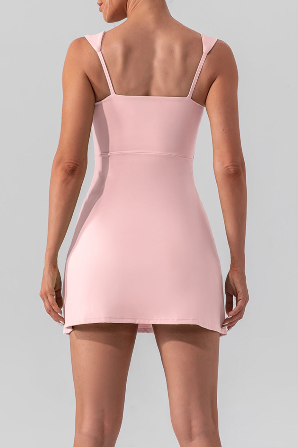 Active Mini Dress w/ Square Neck Sleeveless