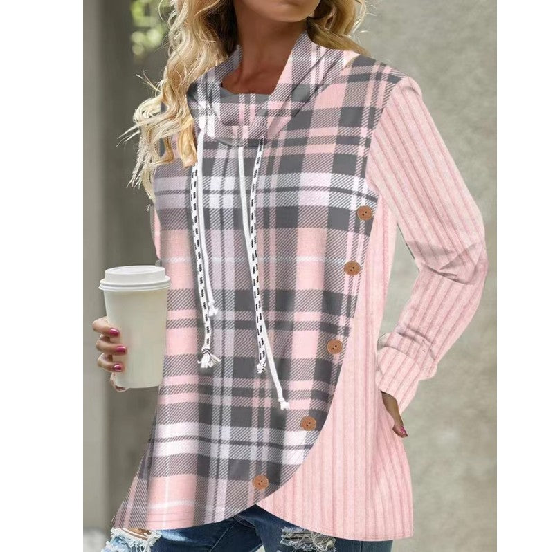 Comfy Long Sleeve Hooded  Sweater Top