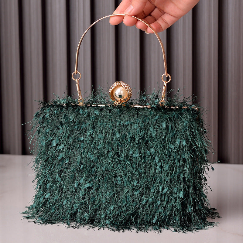 Flapper Style Roaring 20's Designer Tassel Square Handbag.