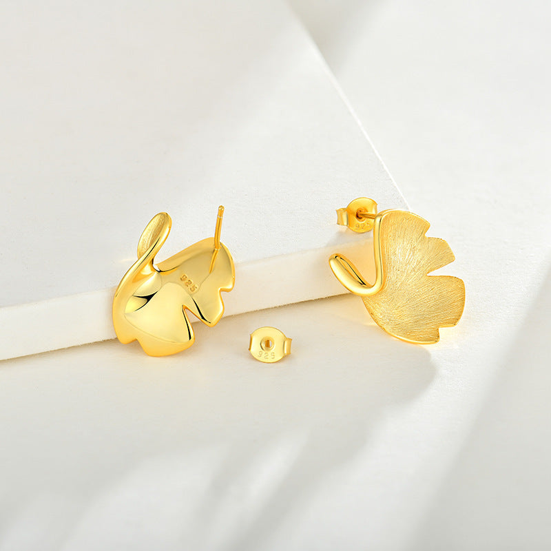 Floral 925 Sterling Silver Earrings Overlaid with 14k Gold.