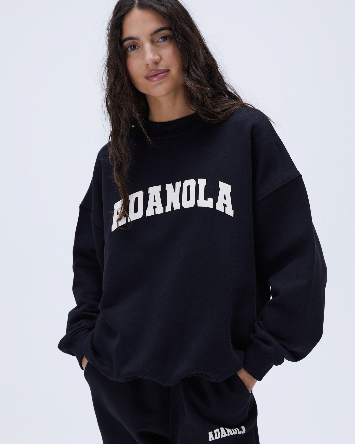 Varsity Oversized Sweatshirt - Black