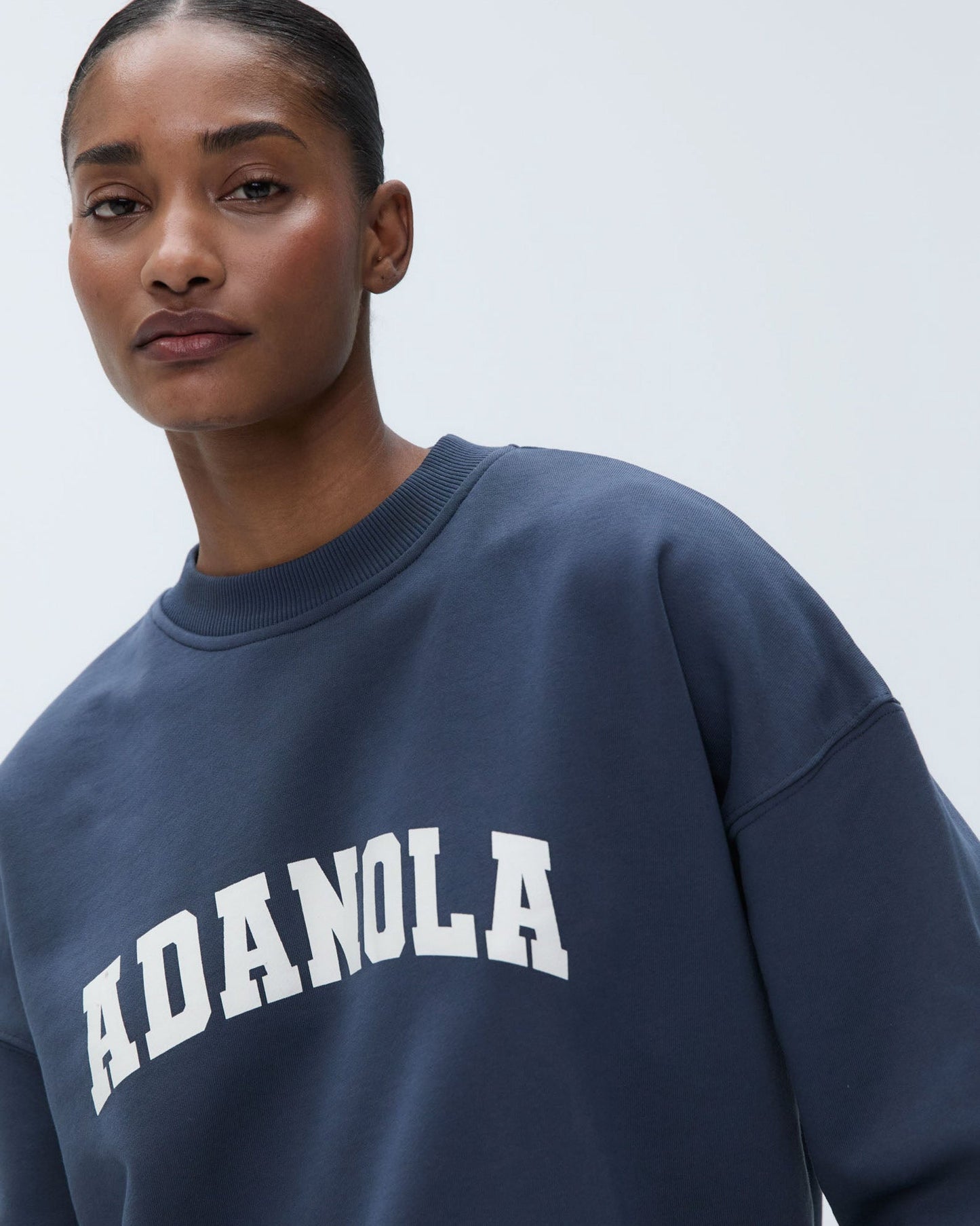 Varsity Oversized Sweatshirt - Washed Midnight Blue