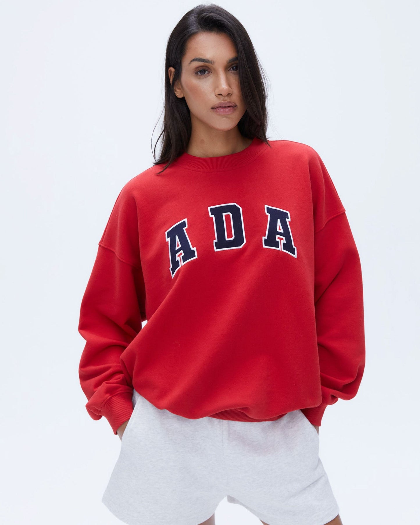ADA Oversized Sweatshirt - Classic Red