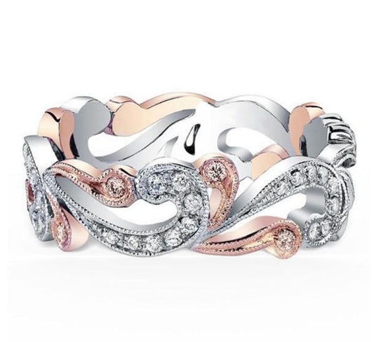 Flowers Circle Engagement Ring