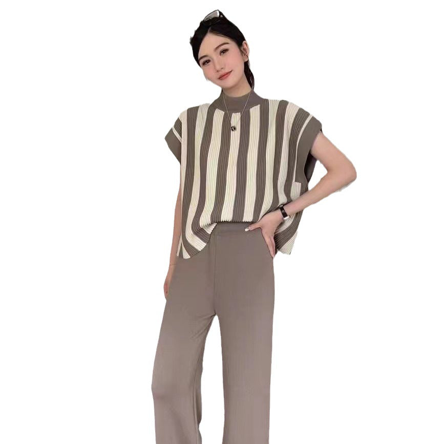 Signature Striped Knitted Loose 2 Piece Set