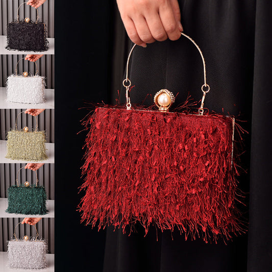 Flapper Style Roaring 20's Designer Tassel Square Handbag.