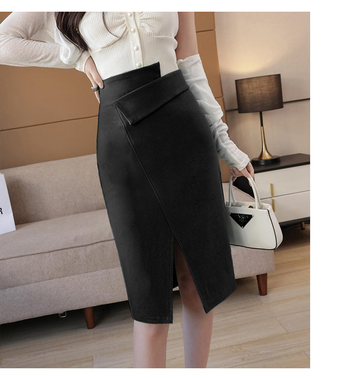 Say Yes To Me Asymmetric Split Skirt