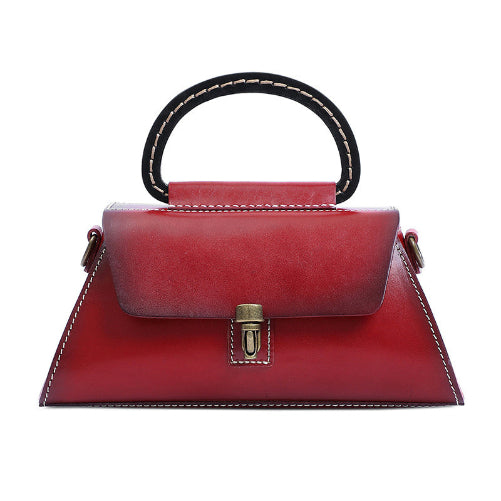 Unique Luxurious Premium Leather Pyramid Handbag.