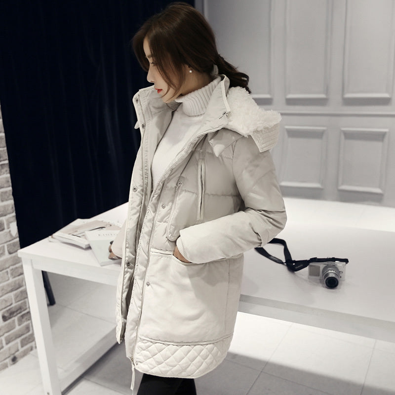 Noire Blanc Elegance Lambswool Coat