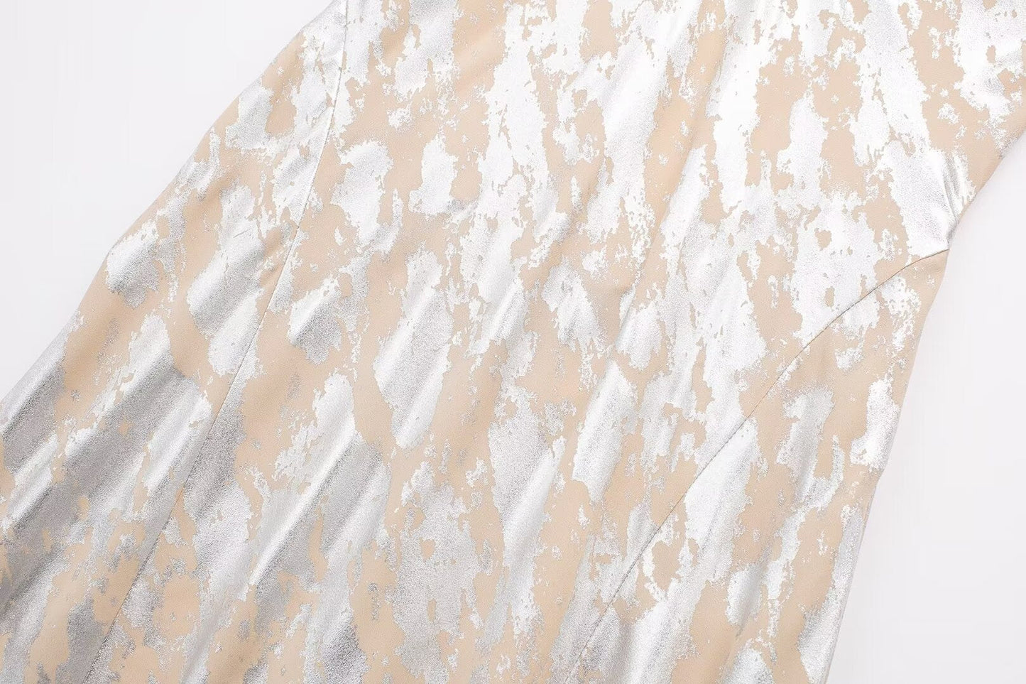 Dazzling Metal Foil Printed Underwear Dres