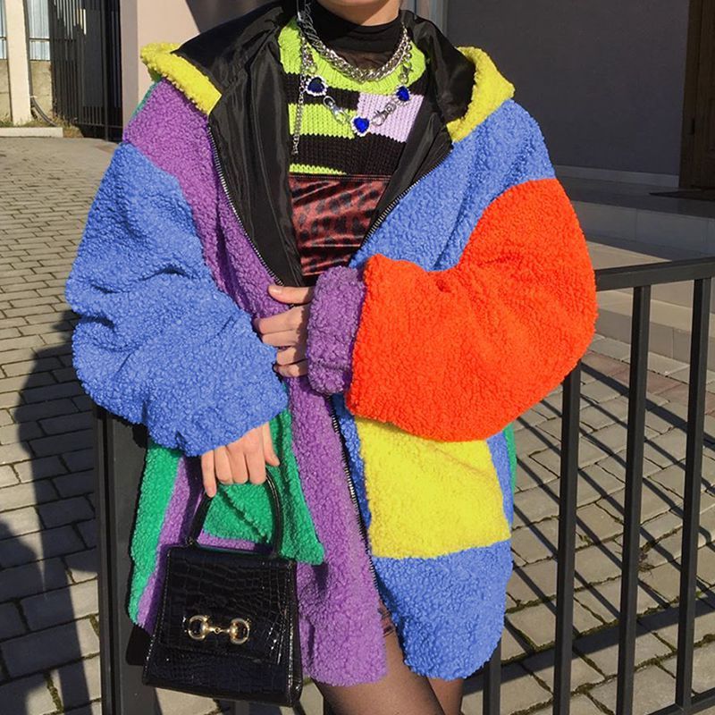 Colourful Contrast Chaos Coat