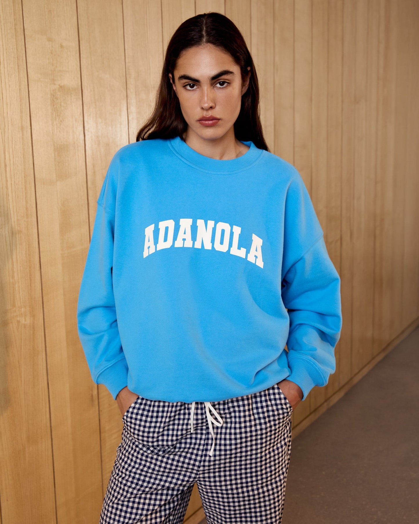 Varsity Oversized Sweatshirt - Capri Blue