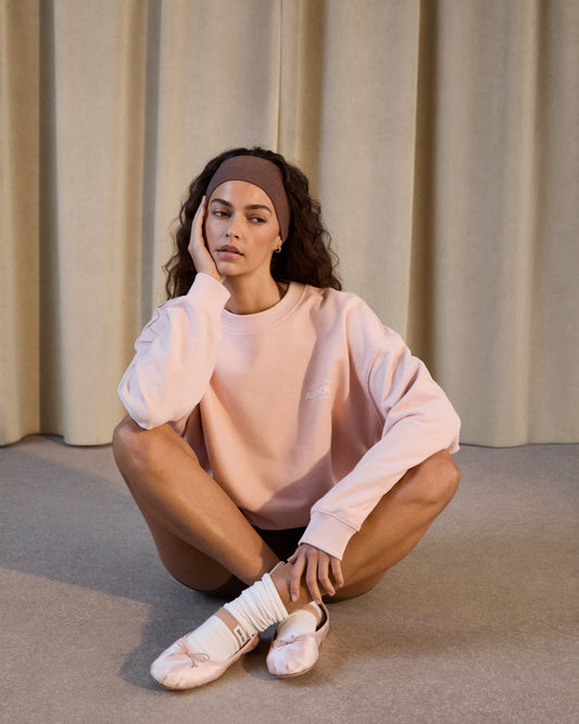 Classics Oversized Sweatshirt - Blush Pink/Marshmallow White