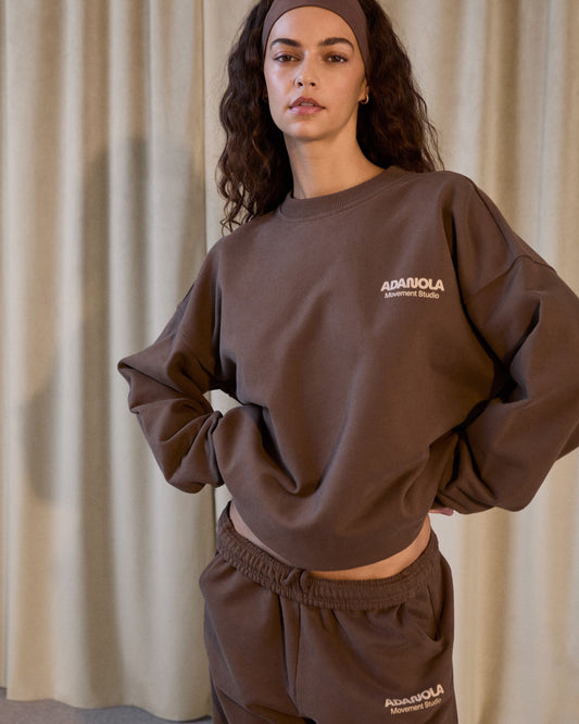 Studio Oversized Sweatshirt - Mocha Brown