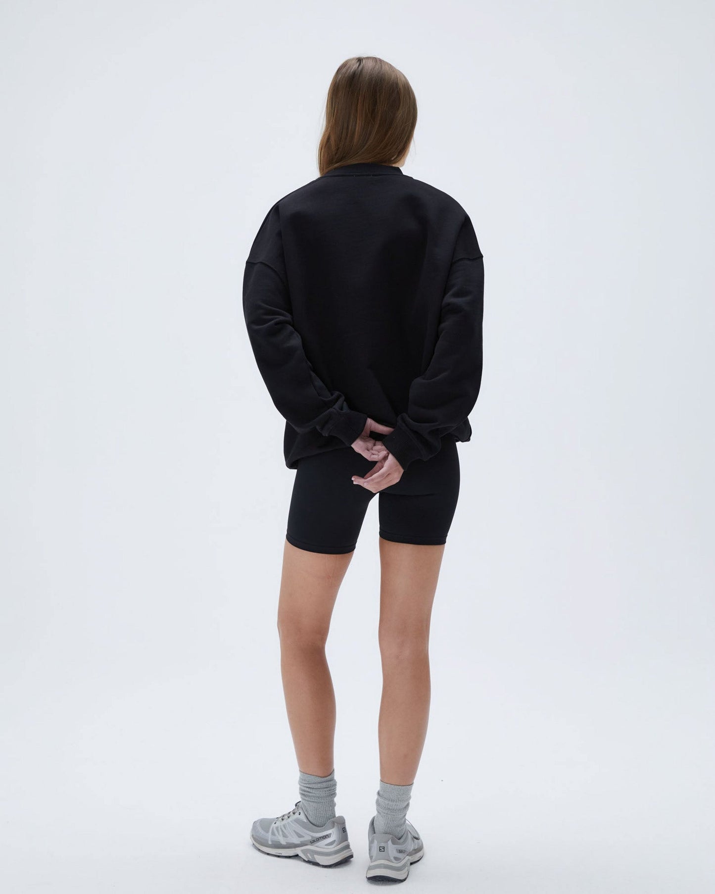 Varsity Oversized Sweatshirt - Black