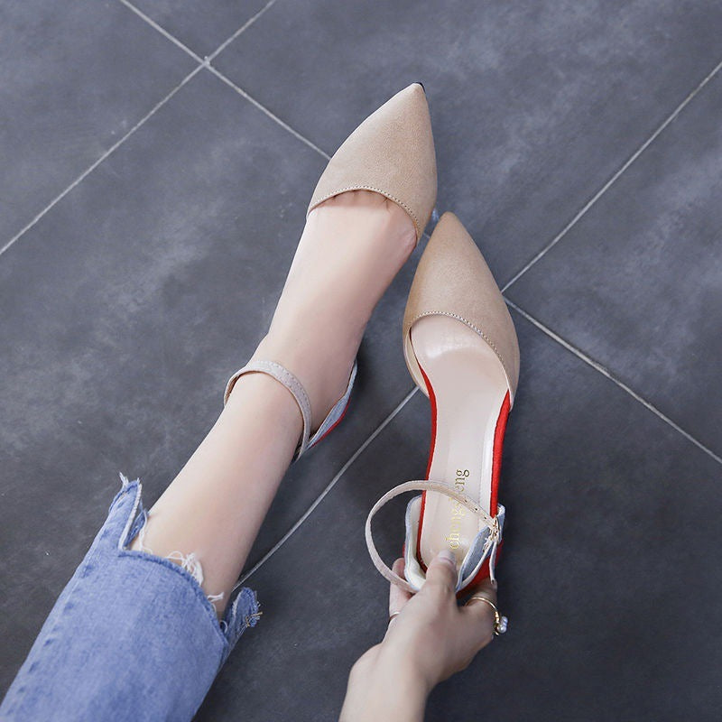 High Heel Pointed Toe Stiletto Strap Shoes