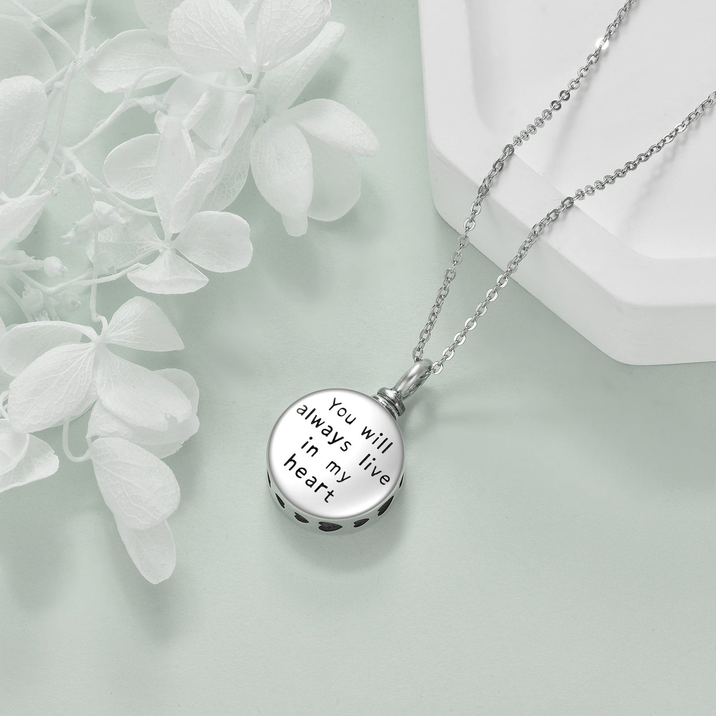Sterling Silver Tree of Life Urn Necklace. Carry Your Loved One Close to Your Heart.