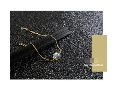 Boho Moonstone Aquamarine Bracelet Chain