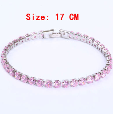 Dazzling Classic CZ 4 mm Tennis Bracelet - 5 Colors Available.