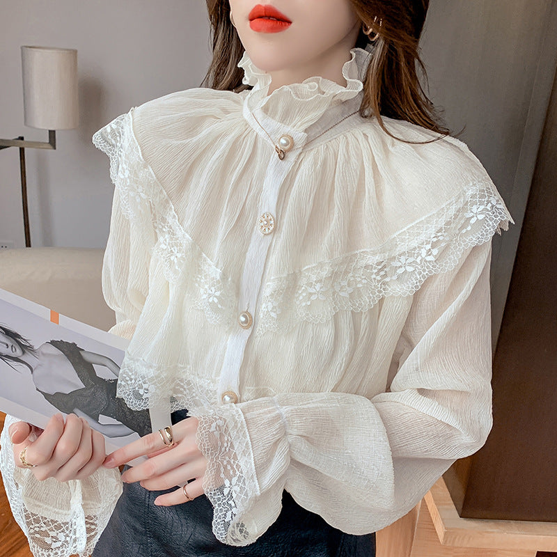 Urban Lace Western Style White Shirt