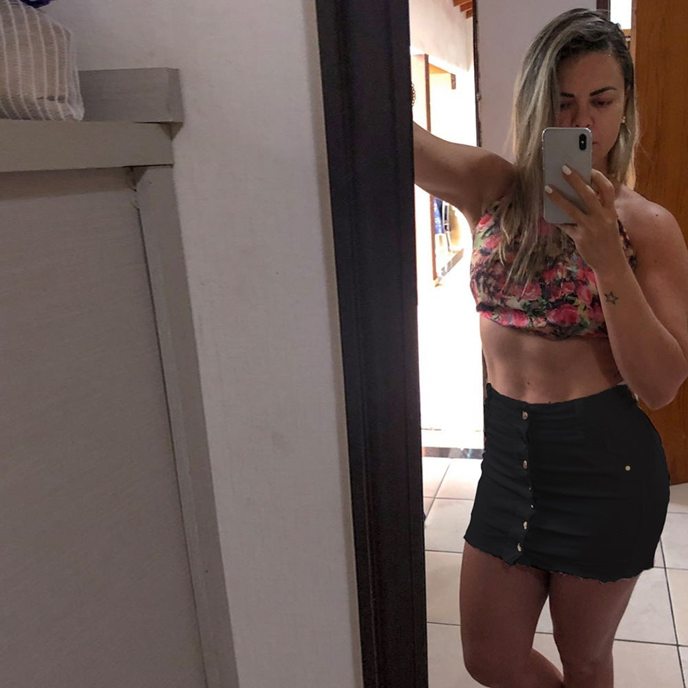 Sassy Gal Pocket Denim Skirt