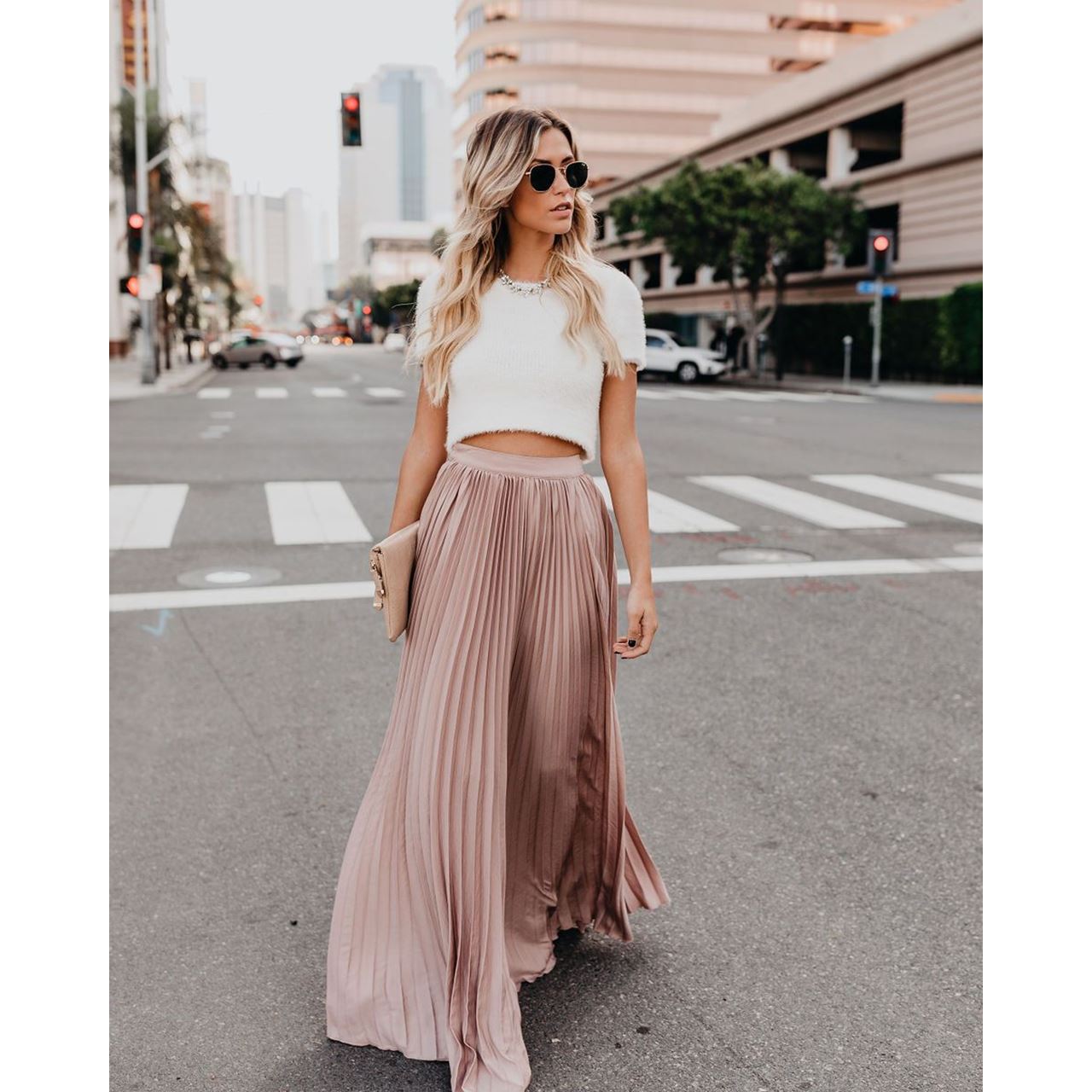 Women fashion casual skirt girls high Waist long skirts keep