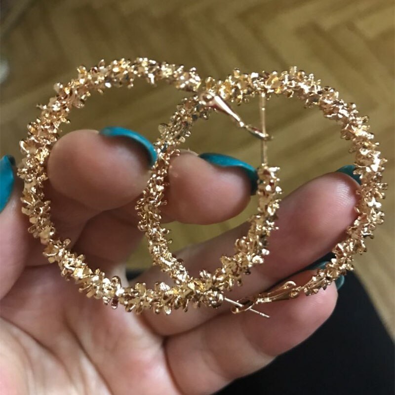 Braided Unique Hoop Earrings.
