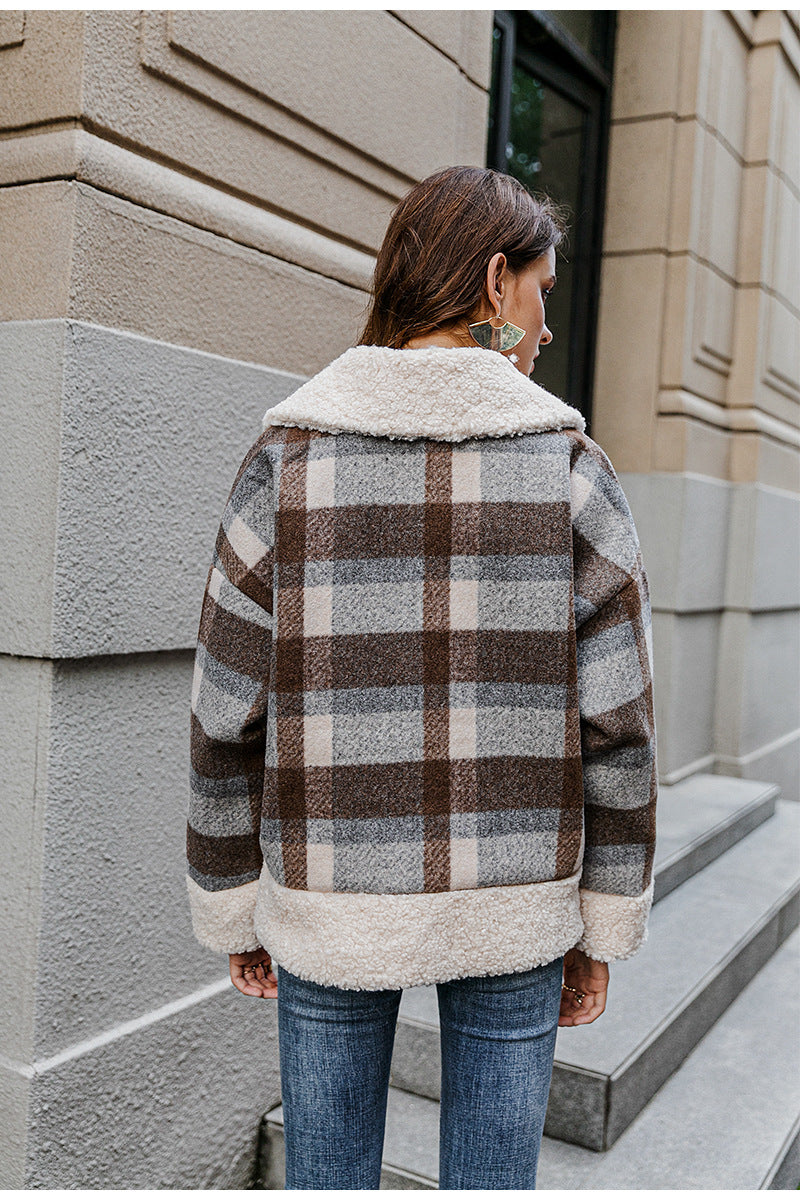 Cool-in-Plaid Cozy Coat
