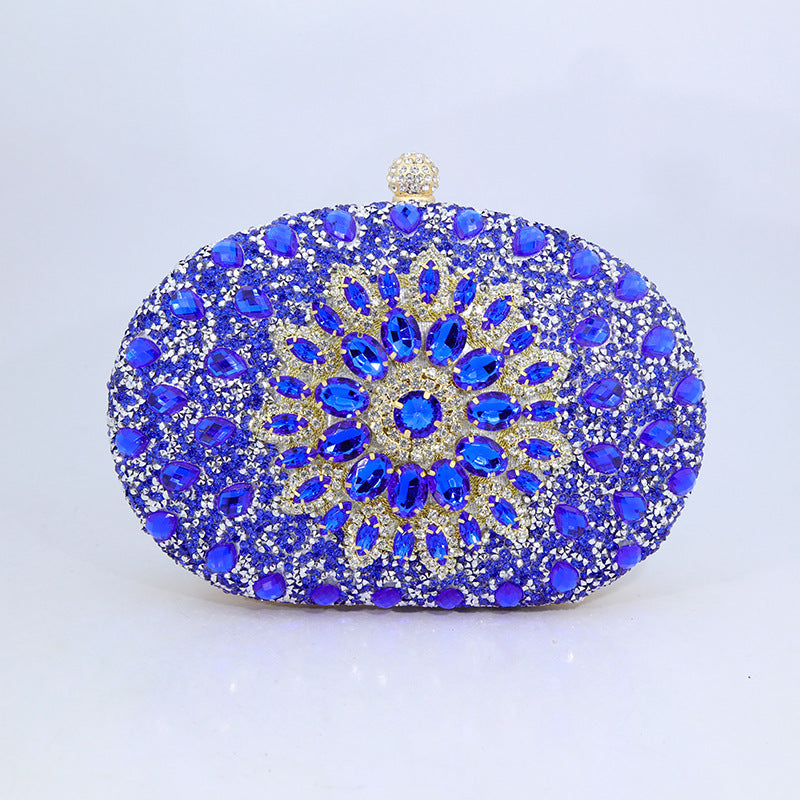 Sparkling Sunflower Style Diamond Evening Bag Clutch