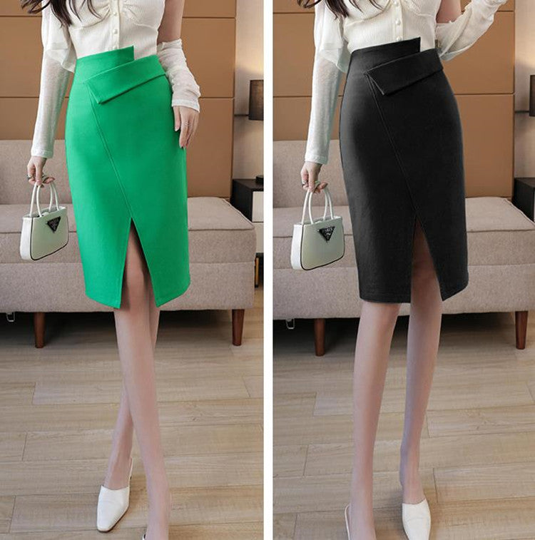 Say Yes To Me Asymmetric Split Skirt