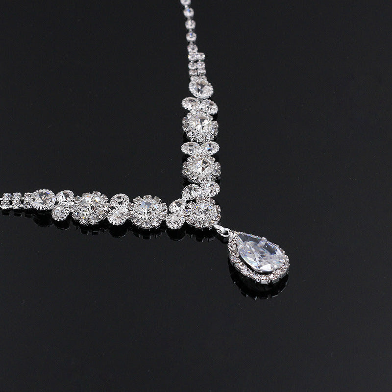 Sparkling Luxury Matching Set- CZ Earrings and Necklace - Prom, Weddings, Special Occasions.