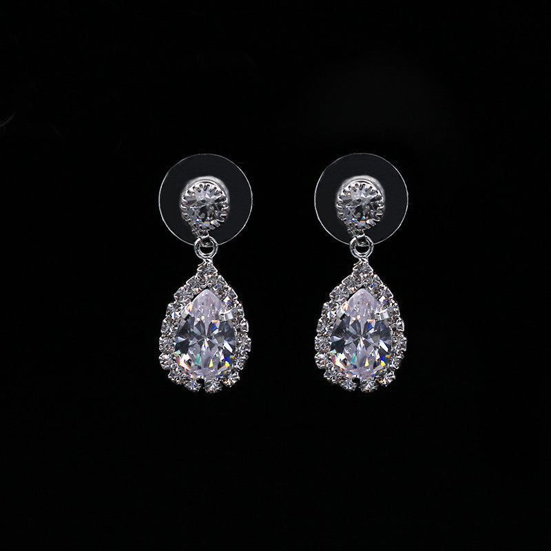 Sparkling Luxury Matching Set- CZ Earrings and Necklace - Prom, Weddings, Special Occasions.