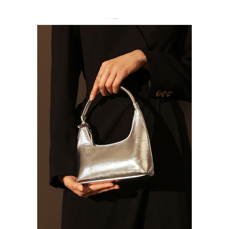 Premium Cowhide Leather High-End Underarm Bag