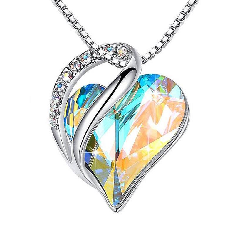 925 Sterling Silver Sliver Heart Shaped Pendant with Box Chain.