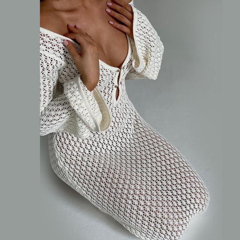 Beach Vacation Pullover Knitted  Dress