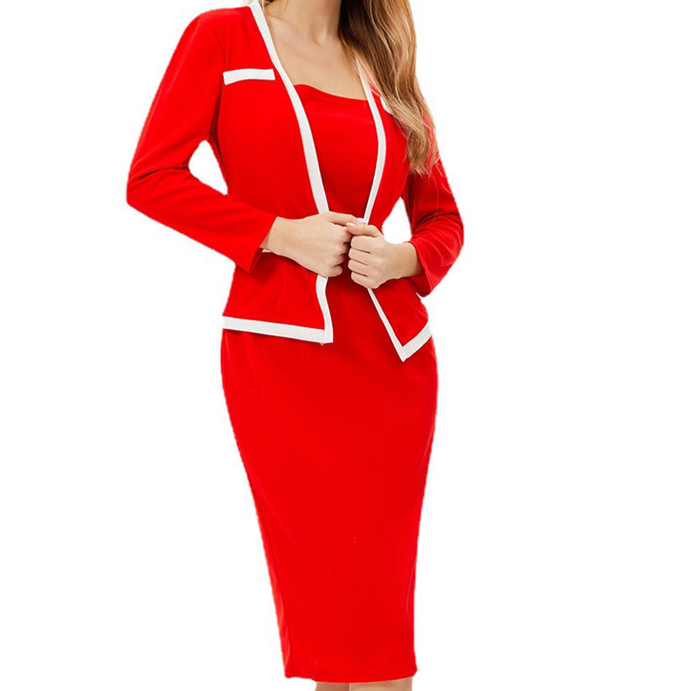 Elegant Boss Lady  2- Pieces  Dress with Cardigan