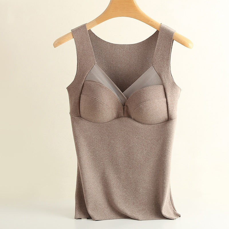 Thermal  Tank Top  w/ Built-In Wearless Bra- Dralon Fabric