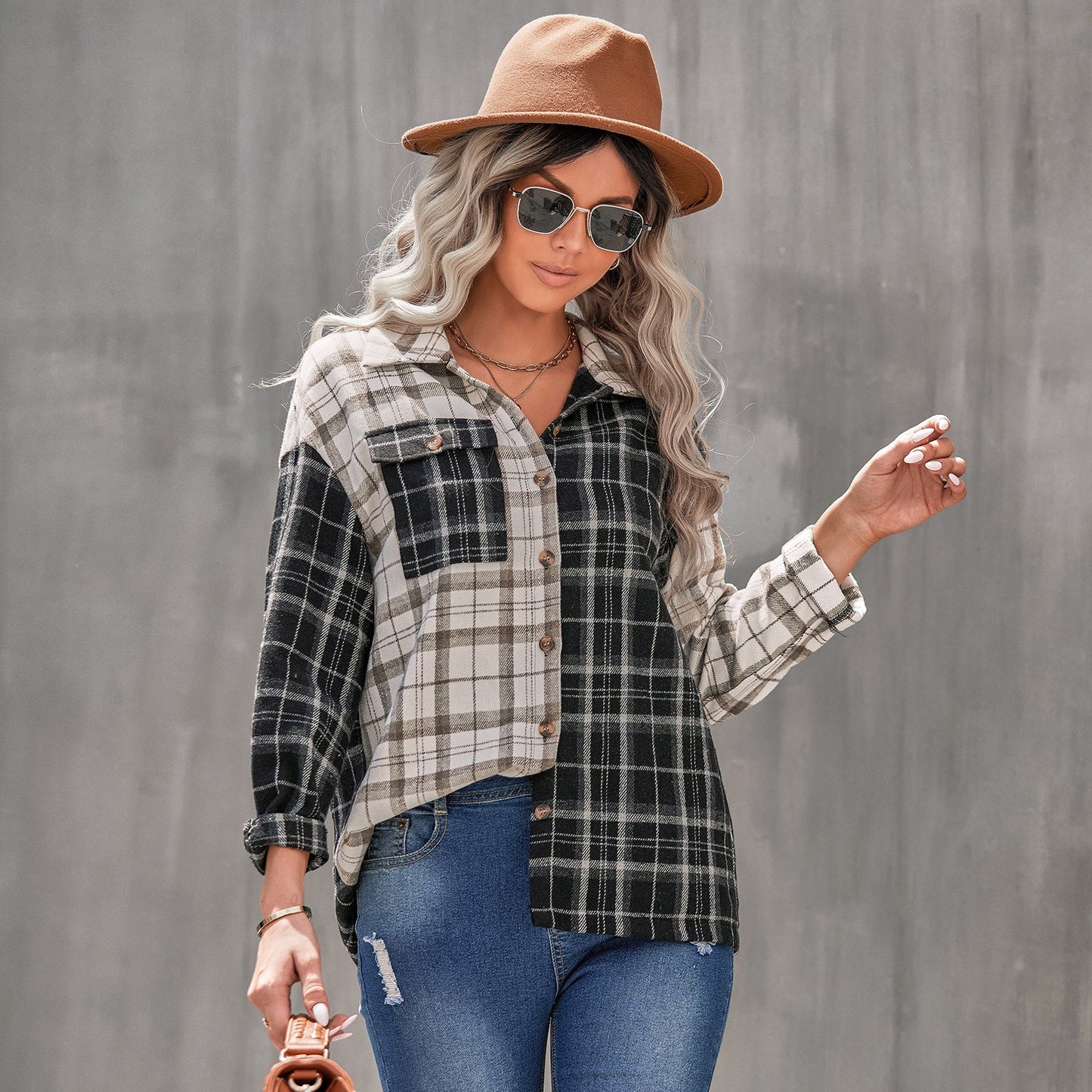Checkmate Chic Loose Shirt