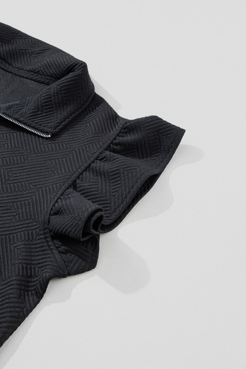 Ruffle Duo Quarter Zip Top and Drawstring Pants Set