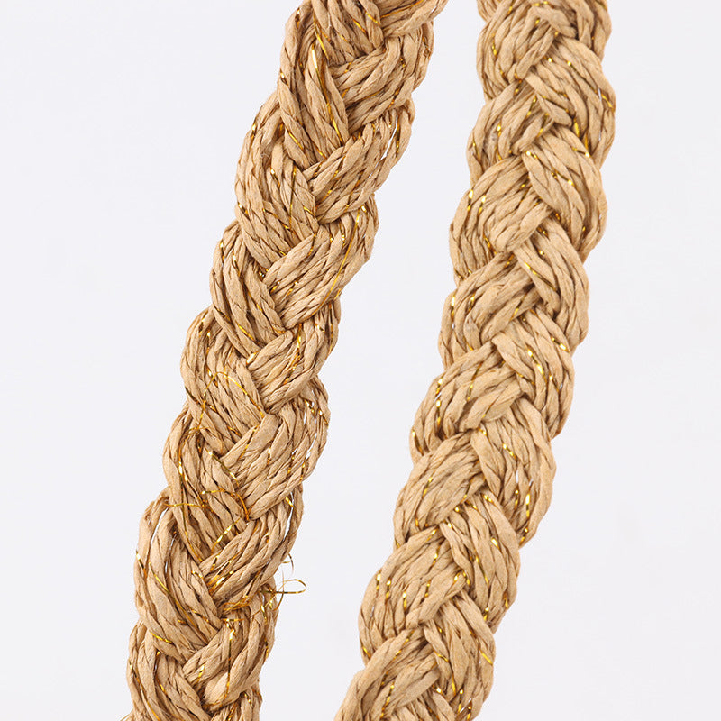 Unique Handwoven Straw Tube Style Bag