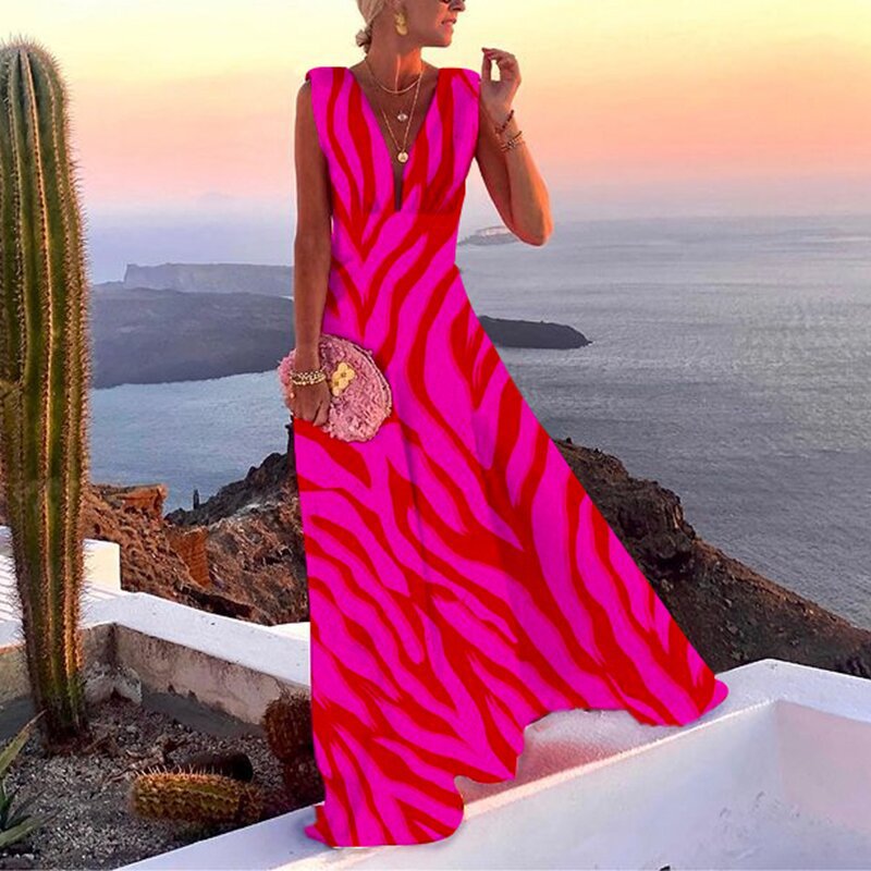 Fashion Pattern Mid Waist Fragrant French Dress