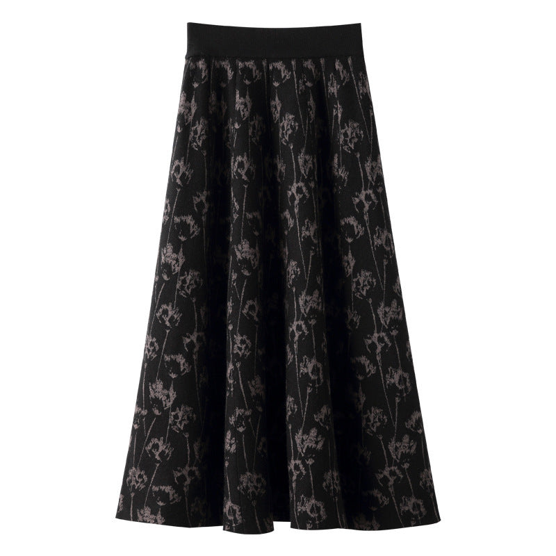 High Waist A- Line Skirt